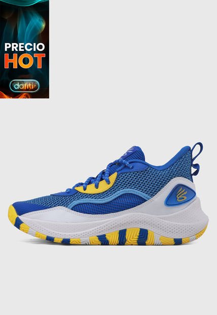 Tenis Basketball Azul-Blanco-Amarillo UNDER ARMOUR Curry 3Z 24