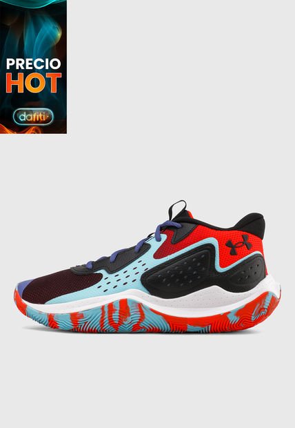 Tenis Basketball Negro-Vinotinto-Azul Celeste UNDER ARMOUR Ua Jet 23