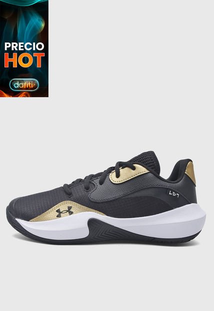 Tenis Basketball Negro-Dorado-Blanco UNDER ARMOUR UA Lockdown 7