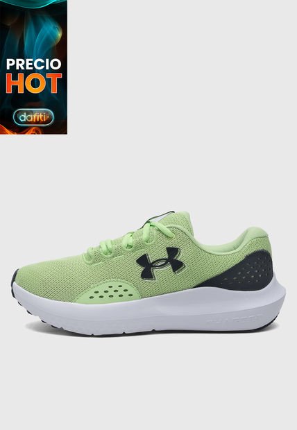 Tenis Running Verde-Blanco-Negro UNDER ARMOUR Ua Charged Surge 4