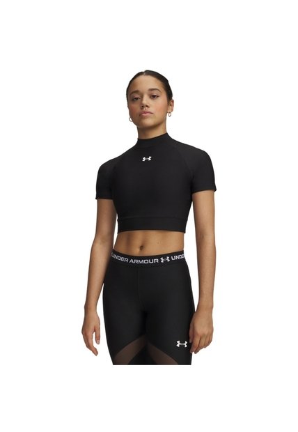 Camiseta Mujer Under Armour HEATGEAR CROP MCK SS Negro Under Armour