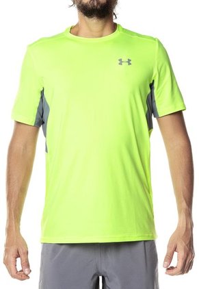 Camiseta Verde Neón-Gris Medio Under Armour