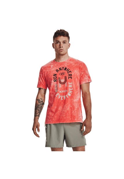 Camiseta Hombre UNDER ARMOUR RUN EVERWHRE TEE Rojo Under Armour