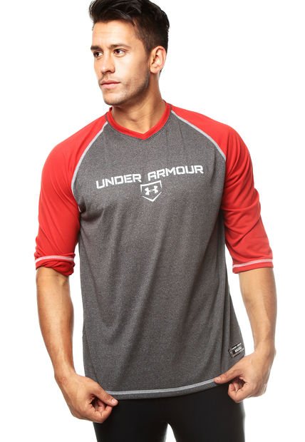 Camiseta Gris-Rojo Under Armour