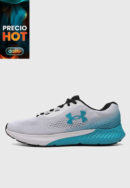 Tenis Running Blanco-Aguamarina-Negro UNDER ARMOUR Charged Rogue 4