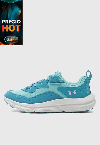 Tenis Running Turquesa-Aguamarina-Rosa UNDER ARMOUR Charged Verssert 2