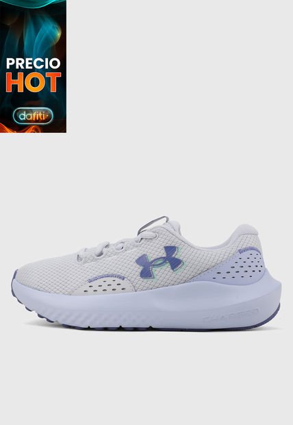 Tenis Running Gris-Lila UNDER ARMOUR Charged Surge 4