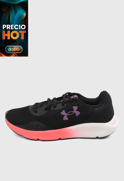 Tenis Training Negro-Coral-Violeta UNDER ARMOUR Charged Pursuit 3