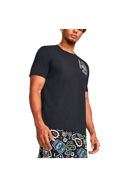 Camiseta Under Armour Day Of The Dead-Negro