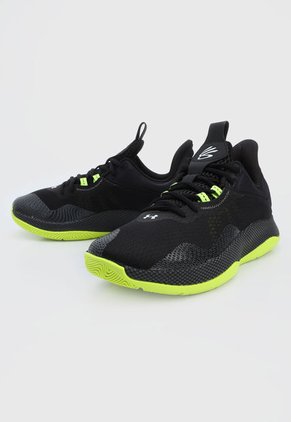 Tenis Basketball Negro-Amarillo Neón-Blanco UNDER ARMOUR Curry Hovr Splash 2