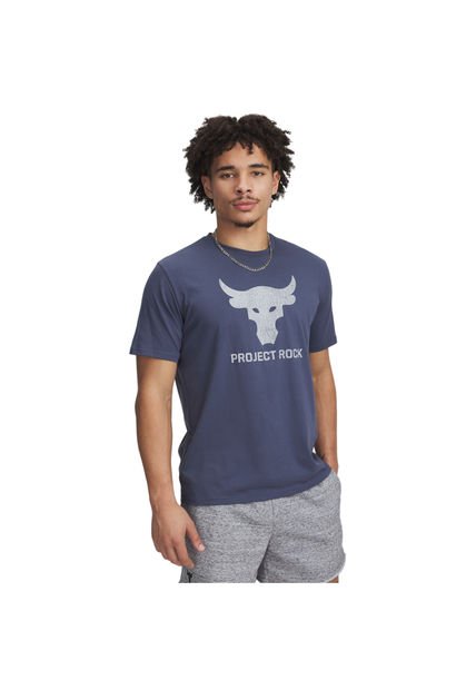 Camiseta Hombre UNDER ARMOUR PJT RCK BRHM BULL SS Gris Under Armour