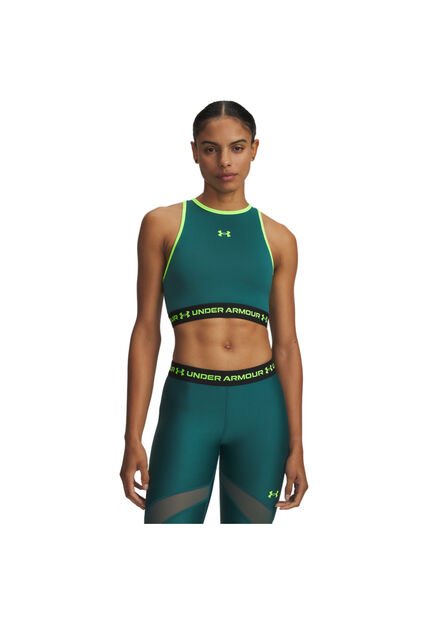 Sujetador Mujer Under Armour HEATGEAR MESH TANK Verde Under Armour
