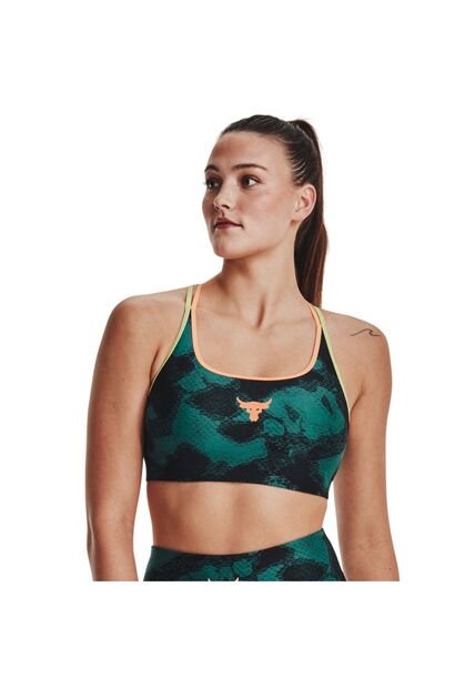 Sujetador Verde Mujer PJT RCK CRSBCK PT BR 1377953-722-5VR Under Armour