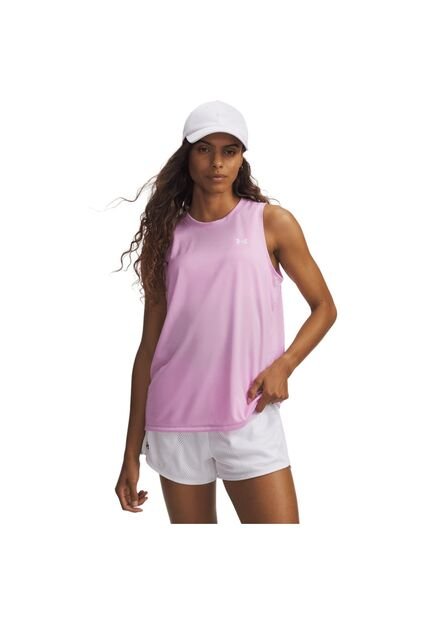Camiseta Sin Mangas Mujer Under Armour TECH TANK SOLID Rosado Under Armour