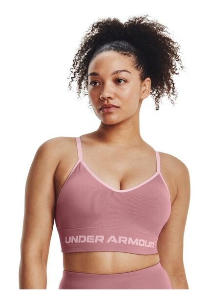 Sujetador Rosado Mujer UA SEAMLESS LOW LONG 1373870-697-QSU Under Armour