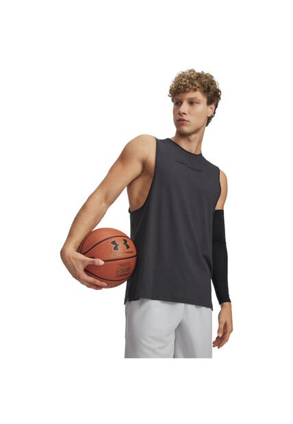 Camiseta Sin Mangas Hombre Under Armour HOOPS TRAINING TANK Gris Under Armour
