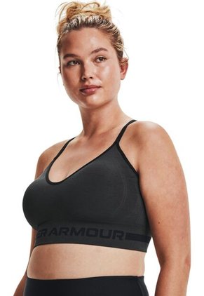 Sostén Deportivo Seamless Low Long Htr Bra Para Mujer Gris 1357232-012-Y81 Under Armour
