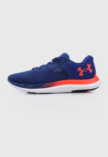 Tenis Running Azul-Blanco-Naranja Neón UNDER ARMOUR Charged Breeze