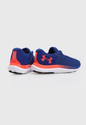 Tenis Running Azul-Blanco-Naranja Neón UNDER ARMOUR Charged Breeze
