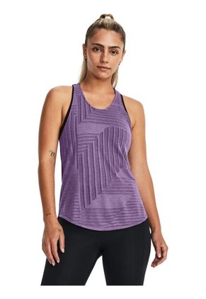 Camiseta Mujer UNDER ARMOUR STREAKER DECO DIAMON Purpura Under Armour
