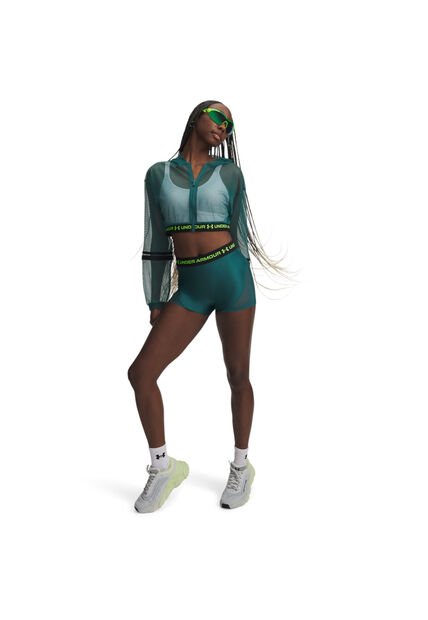 Short Mujer Under Armour HEATGEAR MESH SHORTY Verde Under Armour