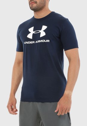 Camiseta Azul Navy-Blanco UNDER ARMOUR Sportstyle SS