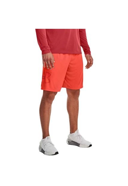 Pantaloneta Under Armour Tech Graphic 10 In-Naranja Neon