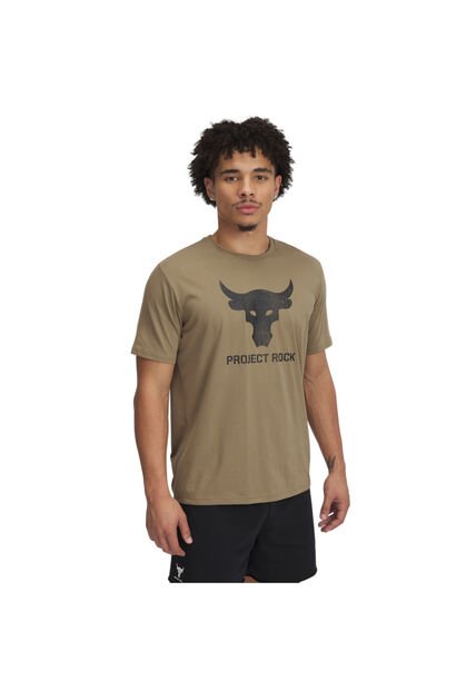 Camiseta Hombre UNDER ARMOUR PJT RCK BRHM BULL SS Marron Under Armour