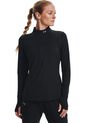 Camiseta Manga Larga Qlifier Run 2.0 1/2 Zip Para Mujer Negro 1365632-001-N11 Under Armour de Under Armour