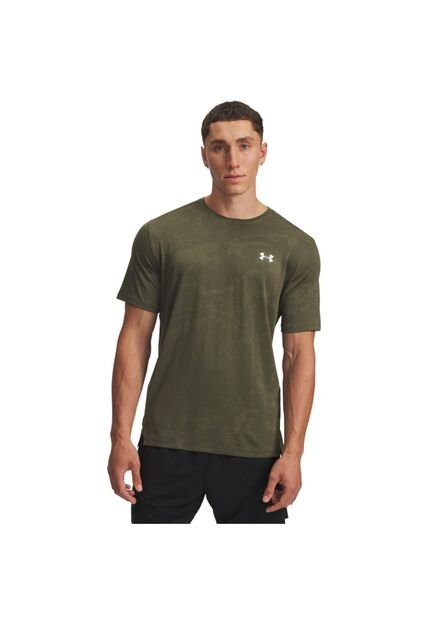 Camiseta Hombre Under Armour TCH VENT JACQUARD SS Verde Under Armour