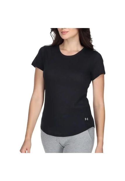 Camiseta Under Armpur Streaker Mujer-Negro