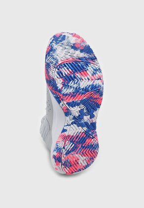 Tenis Basketball Gris-Blanco-Azul-Rosa Neón UNDER ARMOUR Jet '21