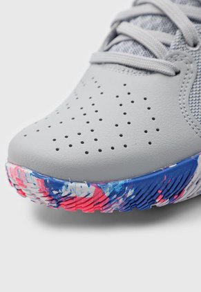 Tenis Basketball Gris-Blanco-Azul-Rosa Neón UNDER ARMOUR Jet '21