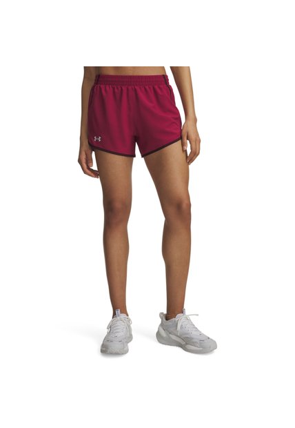 Short Mujer Under Armour Fly By 3 Shorts Rojo Under Armour