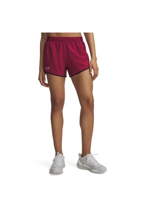 Short Mujer Under Armour Fly By 3 Shorts Rojo Under Armour
