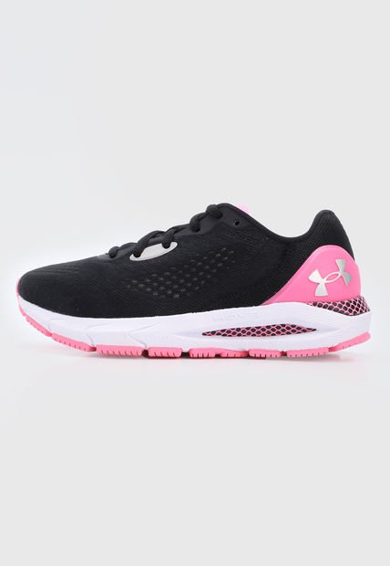Tenis Running Negro-Blanco-Rosa Neón UNDER ARMOUR HOVR Sonic 5