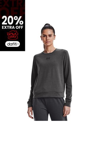 TOP GRIS MUJER RIVAL TERRY CREW 1369856-010-Y81 Under Armour Under Armour
