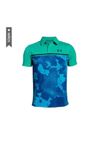 Camiseta Polo Under Armour Threadborne Para Niños-Azul Under Armour
