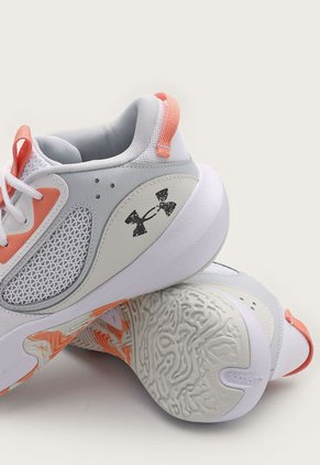 Tenis Basketball Blanco-Gris-Salmón UNDER ARMOUR Lockdown 6