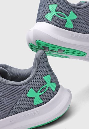 Tenis Running Gris-Blanco-Verde UNDER ARMOUR Charged Speed Swift