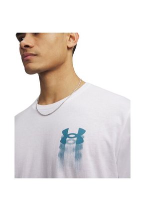 Camiseta Hombre Under Armour M BLUR LOGO SS Blanco Under Armour