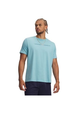 Camiseta Hombre Under Armour UA M BLUR WM SS Azul Under Armour Under Armour