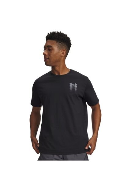 Camiseta Hombre Under Armour M BLUR LOGO SS Negro Under Armour