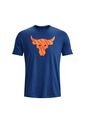 Camiseta Under Armour Pjt Rock Brahma-Azul de Under Armour