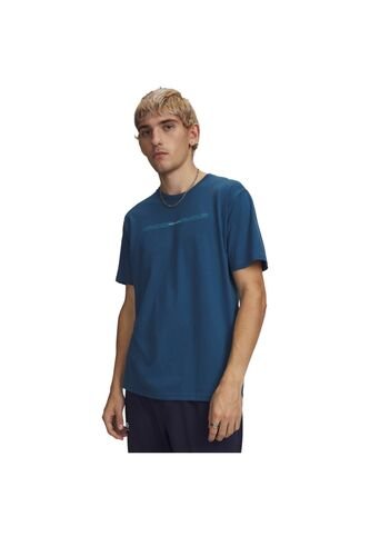 Camiseta Hombre Under Armour UA M BLUR WM SS Azul Under Armour Under Armour