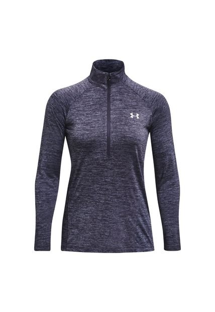 Buzo Under Armour Tech Twist 1/2 Zip Mujer-Gris