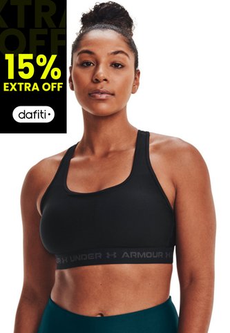 SUJETADOR UNDER ARMOUR NEGRO MUJER UA CROSSBACK MID BRA 1361034-001-N11 Under Armour Under Armour