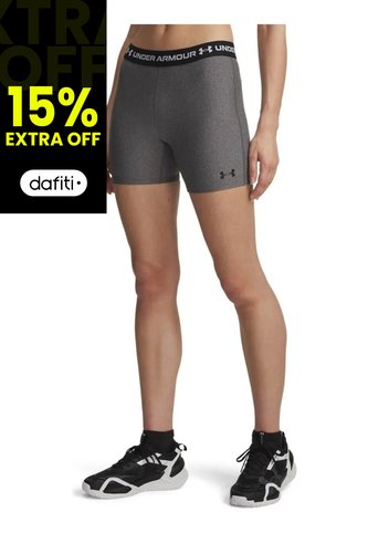 Short Mujer UNDER ARMOUR HEATGEAR MIDDY Gris Under Armour Under Armour