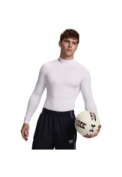 Camiseta Hombre Under Armour HG ARMR COMP MOCK LS Blanco Under Armour