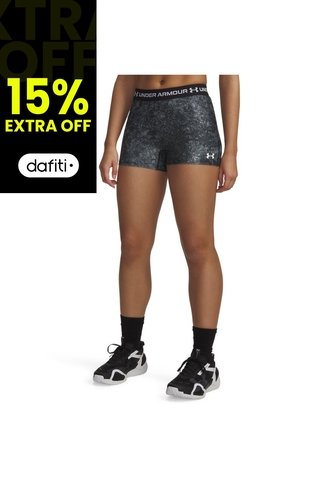 Short Mujer Under Armour HEATGEAR PRNT SHORTY Negro Under Armour Under Armour